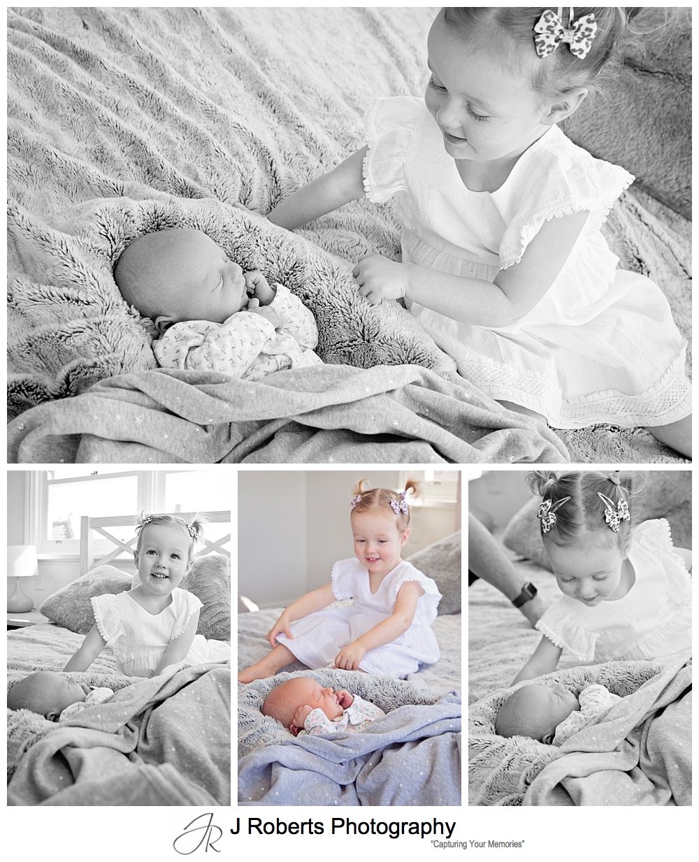 Newborn Baby Portrait Photography Sydney Baby Alice and Big Sister Jess